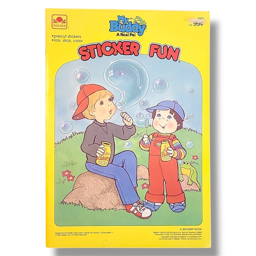 My Buddy Sticker Fun Golden 1986 Unused‎ Sticker Book Vintage 80s Toy Brand